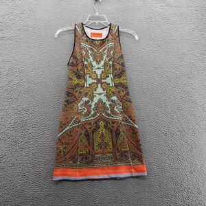 Clover‎ Canyon Sleeveless Racerback Abstract Floral Dress Small Multi Women